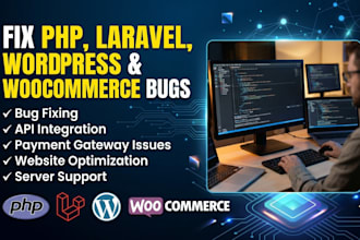 fix PHP laravel wordpress and woocommerce bugs
