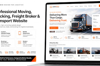 build a professional moving, trucking, freight broker, and transport website