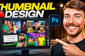 mrbeast style youtube thumbnail design