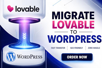 convert clone migrate lovable website to wordpress elementor transfer lovable ai