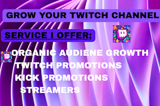 promote your twitch channel and grow twitch viewers organically