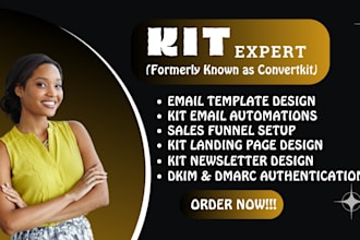design convertkit newsletter, kit email template design, convertkit automation