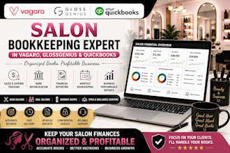 do salon bookkeeping in vagaro, glossgenius and quickbooks