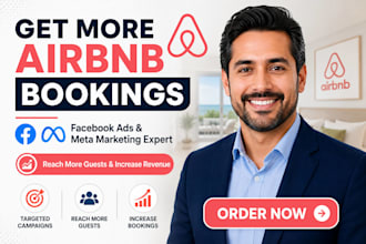 grow airbnb, vrbo website bookings with facebook ads and marketing campaign