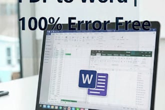 do fast typing accurate typing and PDF to word, excel typing