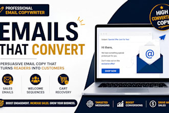 write persuasive email copy for sales and marketing