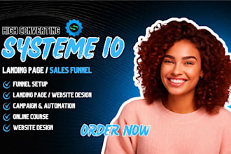 build systeme io landing page systeme io website, systeme io sales funnel expert