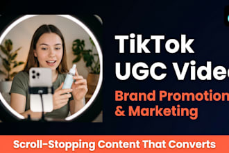 create a tiktok ugc video for brand promotion and product marketing