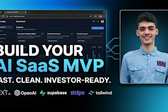 build your ai saas mvp with nextjs react supabase and openai