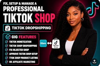 setup tiktok shop fix tik tok dropshipping tiktok shop marketing tiktok shop ads