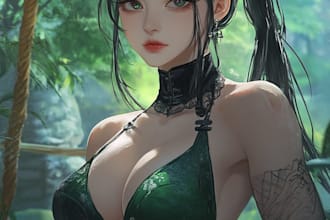 draw anime, manga or game characters