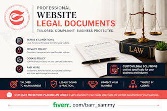 draft website legal documents privacy policy and terms