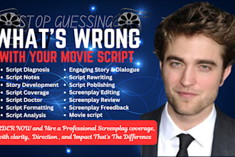 provide screenplay coverage, script notes, story development and freedback