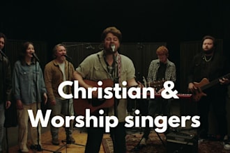 write and record christian worship, folk and rock songs with acoustic guitar