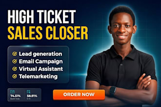 commission based sales closer b2b sales representative hight ticket sales leads