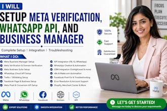 setup meta business suite, whatsapp API, and domain verification