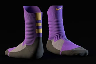 design realistic 3d socks mockup, 3d socks design, socks render, glove mockup