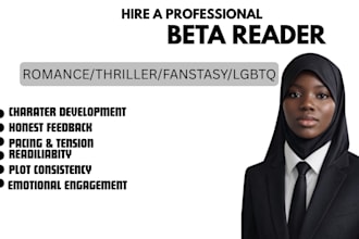 beta read your lgbtq queer book, story, or script
