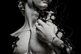 design dark minimalist biomechanical streetwear graphics