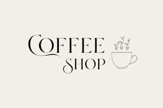 design a modern coffee shop or cafe logo
