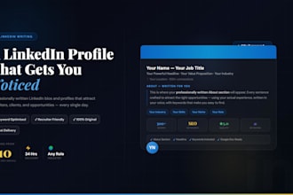 write and optimize your linkedin profile and bio