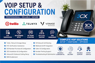 layout  twilio telnyx vonage kyc verfied account did number 3cx configuration