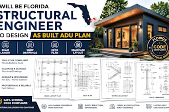 be your florida structural engineer as built adu drawings beam layout shop plans