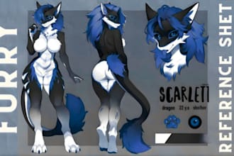 draw fursona ref sheet sfw furry character, anthro nsfw oc art furry commissions