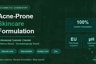 be your cosmetic chemist for acne prone skincare formulation