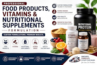 formulate food products, vitamins and nutritional supplements