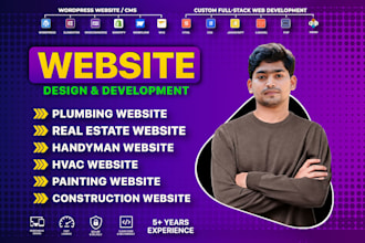 build real estate, plumbing, handyman, hvac, construction, painting website