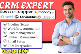 do jobber nimble copper monday servicetitan salesmate oraclo close io automation