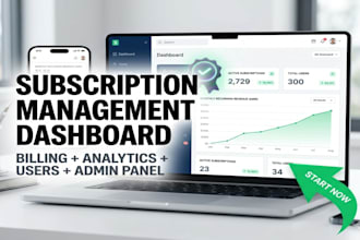 design subscription management saas dashboard, admin UI UX
