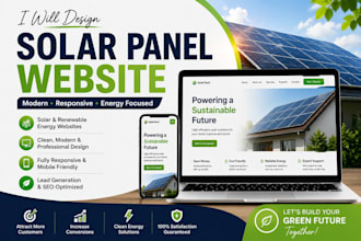 create a modern solar panel company website