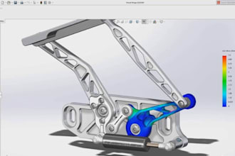 do cad model fea,cfd analysis and structural analysis using ansys and solidworks