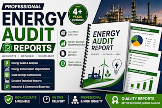prepare professional energy audit reports and calculations