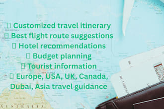 plan your international trip with a customized itinerary