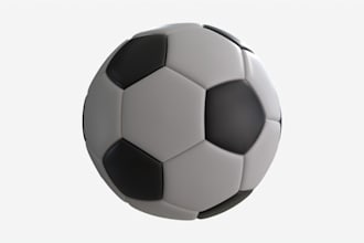 3d model soccer ball, football, sports boots and sublimation jersey design