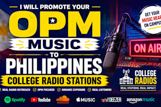 promote your opm music to philippines college radio stations