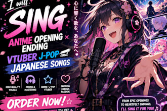 sing anime opening ending vtuber j pop and japanese songs