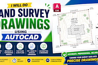 do land survey drawings using autocad