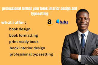 do professional book interior design formatting and typesetting