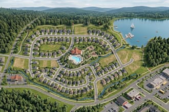 illustrate a vector map of a school, office, neighborhood map for real estate