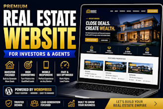 create a premium real estate investor wordpress website or agent landing page