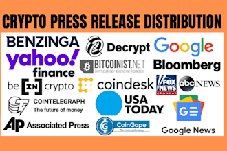 do crypto web3 token launch press release distribution blockchain press release