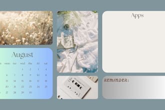 design custom aesthetic desktop wallpaper and organizer