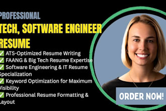 write an ats optimized faang, IT resume and tech software engineering resume