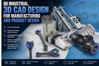 do industrial, 3d cad design for manufacturing and product design