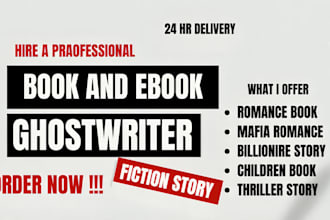 professional ghostwrite your romance story, mafia romance, pra romance for kdp