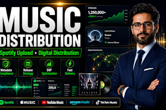 handle music distribution, spotify upload and digital distribution